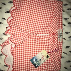 Gingham Scalloped Shorts